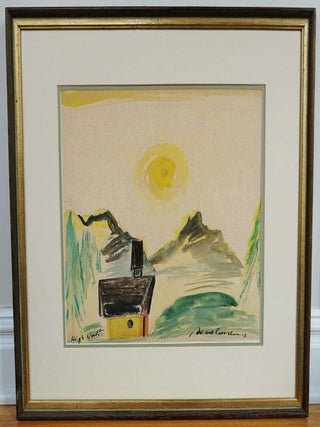 Item #001429 LUDWIG BEMELMANS~ORIGINAL SIGNED WATERCOLOR PAINTING~HIGH WORLD, Madeline author....