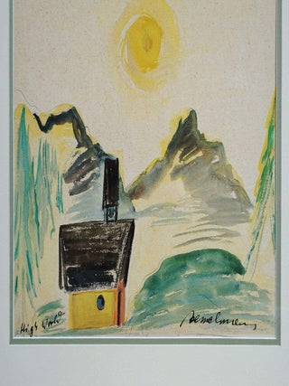 LUDWIG BEMELMANS~ORIGINAL SIGNED WATERCOLOR PAINTING~HIGH WORLD, Madeline author