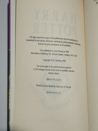 HARRY POTTER AND THE PRISONER OF AZKABAN (1st printing)