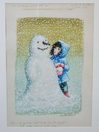 Item #001757 GARTH WILLIAMS ORIGINAL LARGE FRAMED WATERCOLOR PAINTING, "DO YOU KNOW WHAT I'LL...