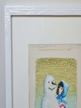GARTH WILLIAMS ORIGINAL LARGE FRAMED WATERCOLOR PAINTING, "DO YOU KNOW WHAT I'LL DO?"