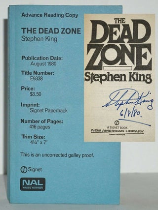 Item #001790 THE DEAD ZONE (SIGNED Uncorrected Galley Proof / Advance Reader?s Copy ). Stephen King