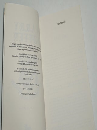 HARRY POTTER AND THE PRISONER OF AZKABAN,UNCORRECTED PROOF (1/150)