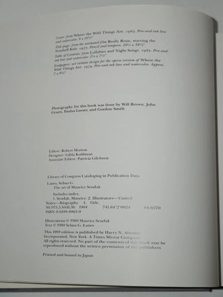 THE ART OF MAURICE SENDAK (SIGNED W/ DRAWING)