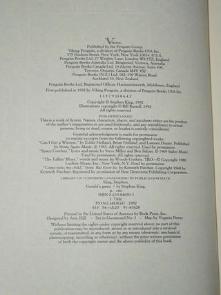 GERALD'S GAME (SIGNED)