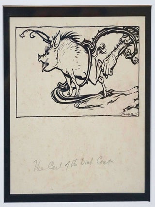 Item #001912 ARTHUR RACKHAM ~ ORIGINAL PUBLISHED SIGNED PEN AND INK ART~ IRISH FOLK TALES. ARTHUR...