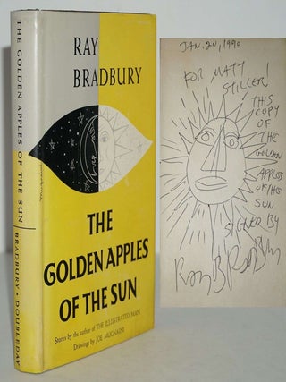 Item #001919 THE GOLDEN APPLES OF THE SUN (SIGNED W. A DRAWING BY RAY BRADBURY). RAY BRADBURY