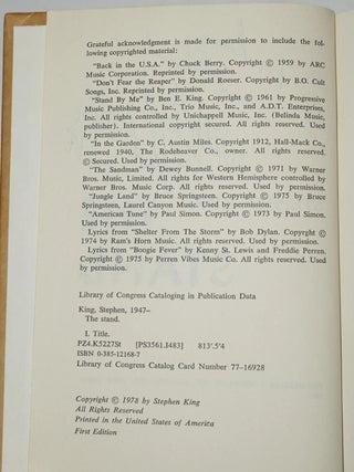 THE STAND (SIGNED AND INSCRIBED)