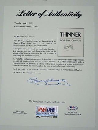 THINNER (Signed and with PSA/LOA)