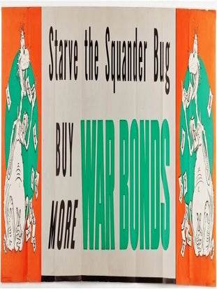 DR. SEUSS - WORLD WAR II BUY WAR BOND POSTER - 'Starve the Squander Bug'