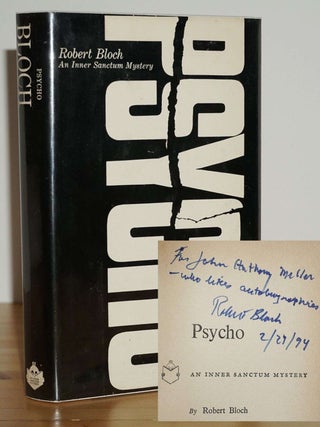 Item #002076 PSYCHO (SIGNED AND INSCRIBED). ROBERT BLOCH