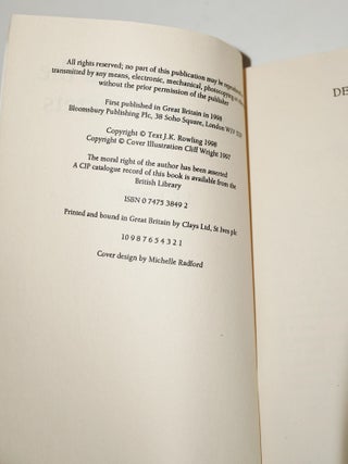 HARRY POTTER AND THE CHAMBER OF SECRETS ,UNCORRECTED PROOF