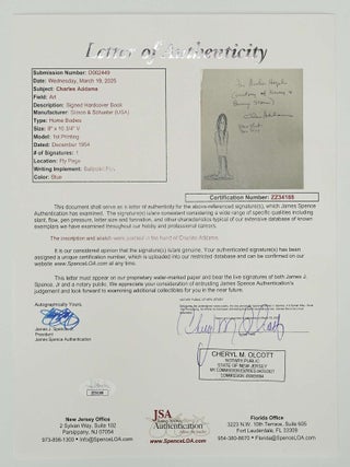 CHARLES ADDAMS SIGNED ORIGINAL DRAWING OF WEDNESDAY, FRAMED W. COA