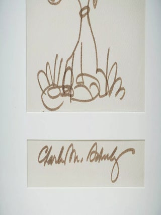 CHARLES SCHULZ ORIGINAL SIGNED SNOOPY DRAWING ~W. LOA.CERT