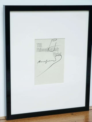 ANDY WARHOL SIGNED ORIGINAL "SOUP CAN" DRAWING, FRAMED ~ W. PSA/COA