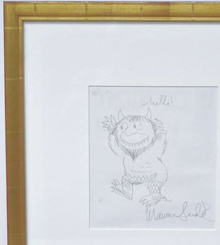 Item #002205 WHERE THE WILD THINGS ARE, MAURICE SENDAK *SIGNED* DRAWING OF WILD THING~ W. LOA....