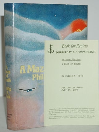Item #3002 A Maze of Death (1st printing review copy). Philip K. Dick