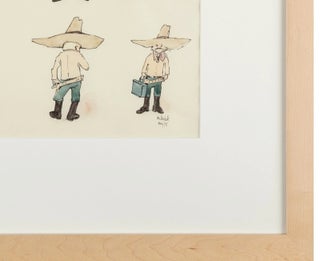 MAURICE SENDAK – Original Art, A Framed Original Painting of Five Martins from “Very Far Away”
