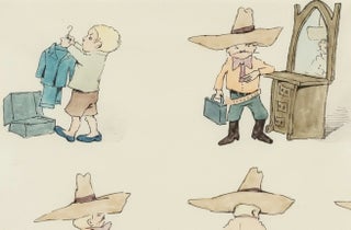 MAURICE SENDAK – Original Art, A Framed Original Painting of Five Martins from “Very Far Away”
