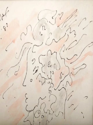 PETER MAX – “Pink Lady”, Circa 1982 Framed Original Watercolor and Ink Painting