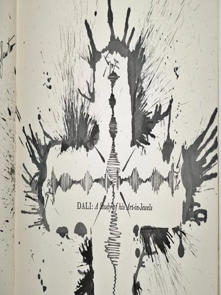 Salvador Dali &ndash; Signed 5x Book W. Spectacular Two Page Original Drawing of a Crucifix, Superb Association