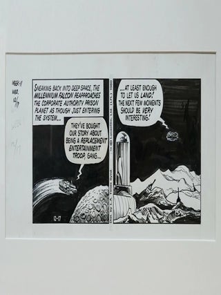 PUBLISHED STARWARS COMIC STRIP FEATURING THE MILLENNIUM FALCON