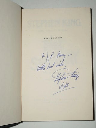 Pet Sematary, Signed and Inscribed