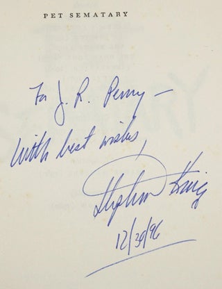 Pet Sematary, Signed and Inscribed