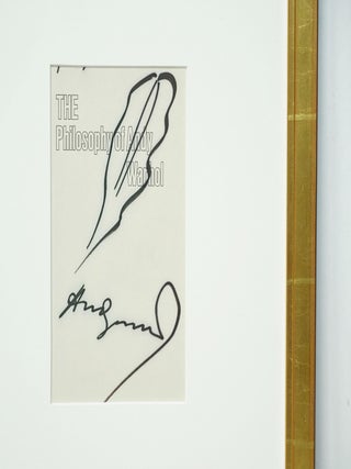 ANDY WARHOL SIGNED ORIGINAL "KISSING LIPS" DRAWING, FRAMED ~ W. PSA/COA
