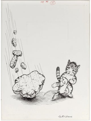 Item #3100 GARTH WILLIAMS~FINAL STUNNING PUBLISHED ORIGINAL PEN & INK DRAWING~HARRY KITTEN,...