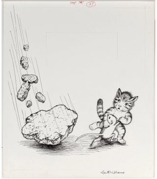 Item #3100 GARTH WILLIAMS~FINAL STUNNING PUBLISHED ORIGINAL PEN & INK DRAWING~HARRY KITTEN,...