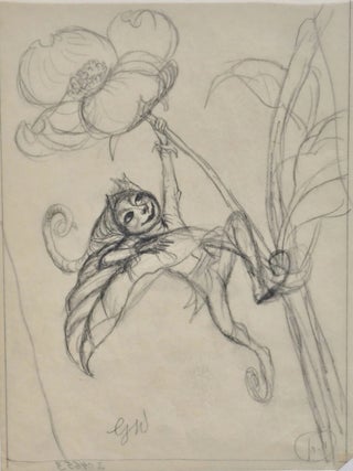 GARTH WILLIAMS ORIGINAL BOOK ILLUSTRATION FOR "THE LITTLE GIANT GIRL AND THE ELF BOY"