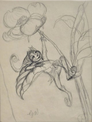 GARTH WILLIAMS ORIGINAL BOOK ILLUSTRATION FOR "THE LITTLE GIANT GIRL AND THE ELF BOY"