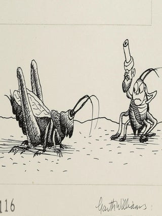 Item #3105 GARTH WILLIAMS~FINAL STUNNING PUBLISHED ORIGINAL PEN&INK DRAWING~CHESTER CRICKET....