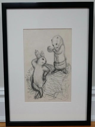 Item #3111 GARTH WILLIAMS~FRAMED ORIGINAL BOOK ILLUSTRATION FROM "UPSIDE OVER" GARTH WILLIAMS