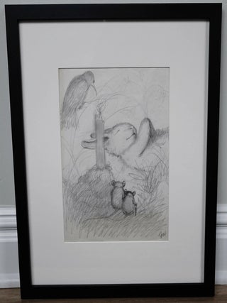 GARTH WILLIAMS~FRAMED ORIGINAL BOOK ILLUSTRATION FROM "CARROT NOSE"