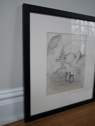 GARTH WILLIAMS~FRAMED ORIGINAL BOOK ILLUSTRATION FROM "CARROT NOSE"