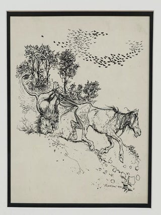 Item #3116 ARTHUR RACKHAM ORIGINAL PUBLISHED SIGNED PEN AND INK DRAWING FOR FAIRY TALES OF...