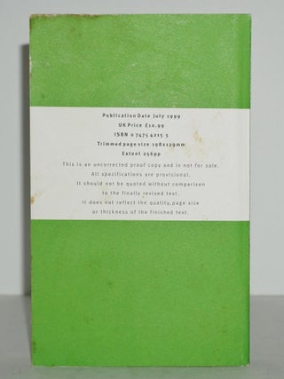 HARRY POTTER AND THE PRISONER OF AZKABAN, PROOF SET (Scarce Purple Uncorrected Proof, 1 of only 31 copies, and the Green Proof)