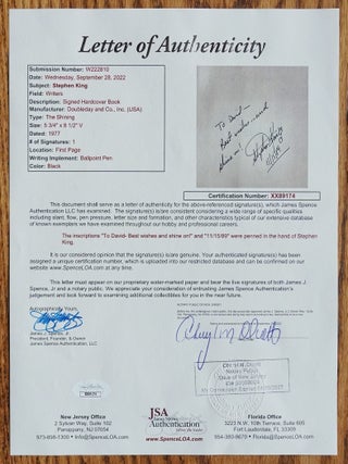 THE SHINING (SIGNED)