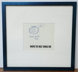 Item #3240 *SIGNED* DRAWING OF MOISHE, FROM WHERE THE WILD THINGS ARE. MAURICE SENDAK