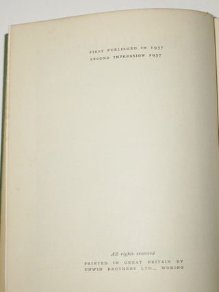 THE HOBBIT, 1937 FIRST EDITION, 2ND PRINTING