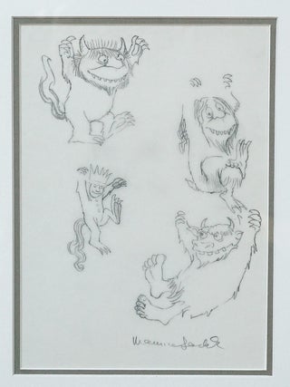 *SIGNED* DRAWING OF WILD THINGS AND MAX, FROM WHERE THE WILD THINGS ARE