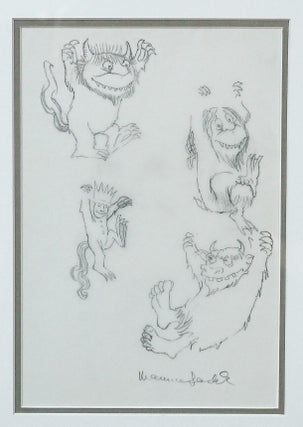 *SIGNED* DRAWING OF WILD THINGS AND MAX, FROM WHERE THE WILD THINGS ARE