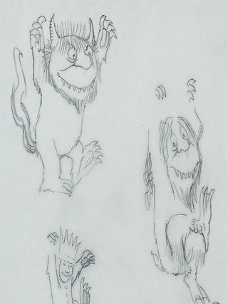 *SIGNED* DRAWING OF WILD THINGS AND MAX, FROM WHERE THE WILD THINGS ARE