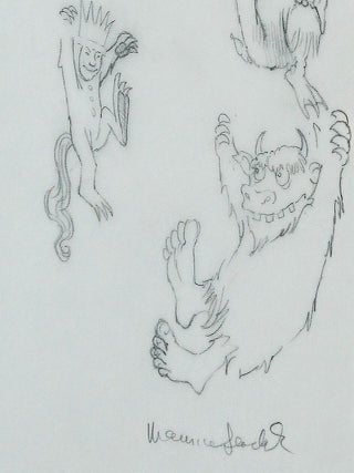 *SIGNED* DRAWING OF WILD THINGS AND MAX, FROM WHERE THE WILD THINGS ARE
