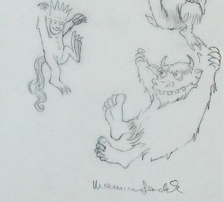 *SIGNED* DRAWING OF WILD THINGS AND MAX, FROM WHERE THE WILD THINGS ARE