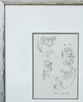 *SIGNED* DRAWING OF WILD THINGS AND MAX, FROM WHERE THE WILD THINGS ARE