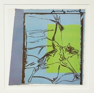 ANDY WARHOL HAND SIGNED PLATE FROM VANISHING ANIMALS, FRAMED ~ W.LOA