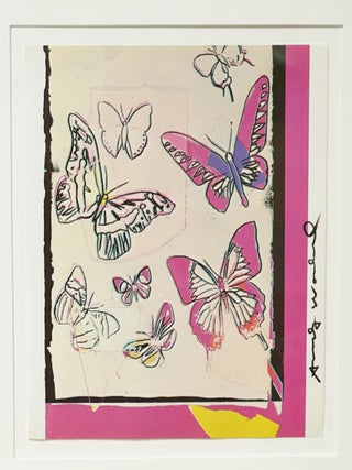 ANDY WARHOL HAND SIGNED PLATE FROM VANISHING ANIMALS, FRAMED ~ W.LOA
